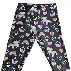 Justice Unicorn & Rainbow Leggings - Size 16